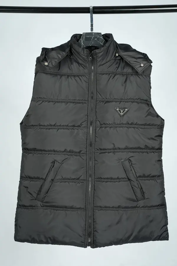 Doudoune Prada Sans Manches Homme Ref: DSM-901 (Capuche Amovible)